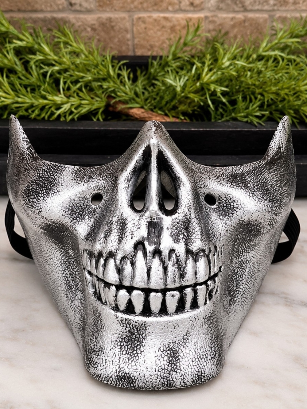 Silver Skull Half Face Mask - NEW!